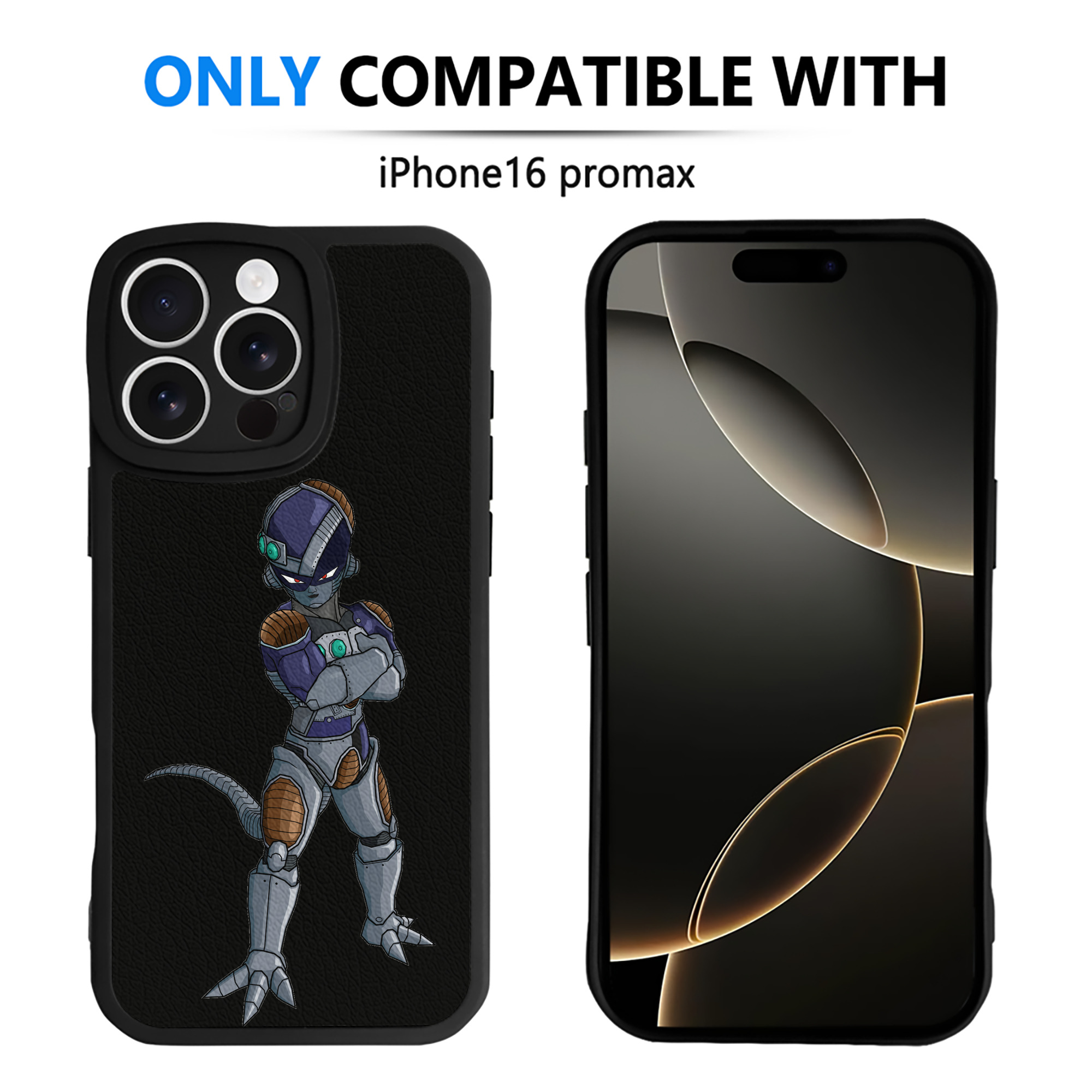 （画像用） ドラゴンボール フリーザ DRAGON BALL Frieza 【iPhone 16シリーズ対応】シリコンスマホケース（レザー調） 材質：シリコン
